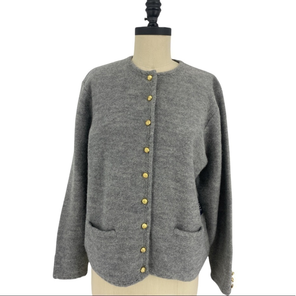 KAREN Scott Sweater Pure Wool Button Cardigan Top XL